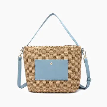 Hydrangea Collection- Hand Painted Straw Bags